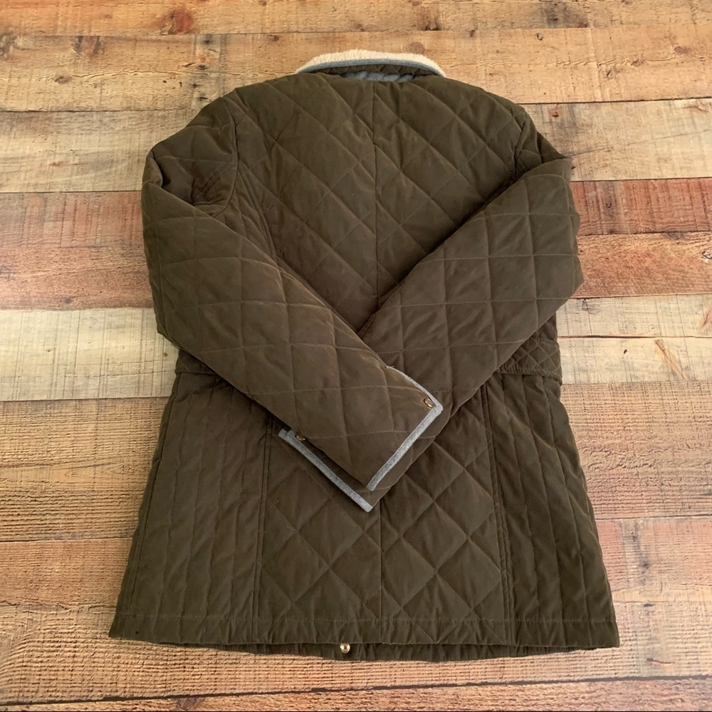 Croft and barrow quilted brown warm Sherpa lined jacket - S - Picture 5 of 7